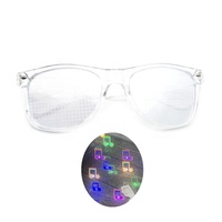 Lunettes à Effet Diffraction pour Feux d'Artifice Religieux, Motifs Flocon de Neige et Sapin de Noël, Impression Typographique en Plastique pour Fêtes