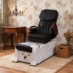 Electric European Style Luxury Multifunctional Glass Pedicure <b>Chair</b> with Massage Back Lift Customizable Color & Logo - Product Image 4