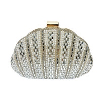 Nouvelle Pochette Élégante en Coquille de Perle et Diamants – Sac de Soirée Sophistiqué et Tendance, Sac Bandoulière Polyvalent avec Fermoir Chic