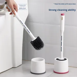 Dispensador de Gel Limpiador de Inodoros Recargable <span class=keywords><strong>con</strong></span> Soporte para Cepillo de TPR y Líquido de Limpieza - Product Image 2