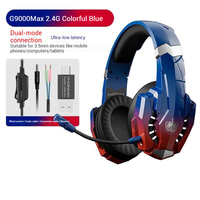 Casque de jeu sans fil KOTION EACH G9000MAX 5.3 avec microphone, ANC, conception supra-auriculaire, son Hi-Fi, étanche IPX0, pour le sport