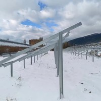 Structure de montage au sol pour panneaux solaires, système de supports solaires en acier galvanisé et alliage d'aluminium, garantie 10 ans