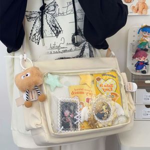 Bolso bandolera de lona con cierre de cremallera cuadrado horizontal, resistente al agua, estilo japonés, uso diario, para todas las estaciones - Product Image 2