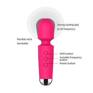 Mini vibromasseur baguette Av avec logo personnalisé pour femmes jouet <span class=keywords><strong>sexuel</strong></span> étanche à 20 vitesses avec alimentation par USB vibromasseur gode clitoris rechargeable - Product Image 4