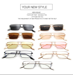 Boutique Gafas de sol 2021 Mujeres Muestras Tonos de lujo Gafas de sol Monturas Vintage Venta al por mayor Aleación Marco Gafas - Product Image 5