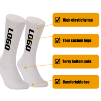 Chaussettes de sport en coton pour hommes avec logo personnalisé en gros, en stock, prêtes à être expédiées, respirantes, antibactériennes, tricotées pour l'hiver
