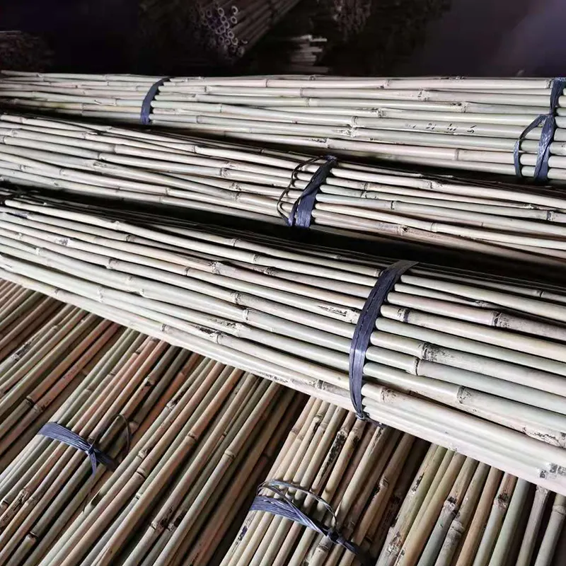 Недорогие наружные натуральные экологически чистые сухие длинные бамбуковые стержни для строительства