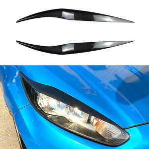 Ford Fiesta Mk6 5 Headlight Eyebrow Carbon Fiber Texture Decal Body Sticker For 2013 2017 - Product Image 5