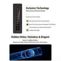 Ventana Elevadora Eléctrica Inteligente Moderna con Sensor Inteligente y Control Remoto, Ventana Elevadora Vertical Automática para Proyectos de Decoración de Hoteles