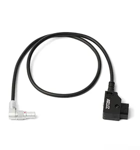 ZITAY D-tap a Komodo 6K Cable de alimentación, DTap PTap a cámara roja Komodo 6K Cable en espiral de 2 pines en ángulo recto