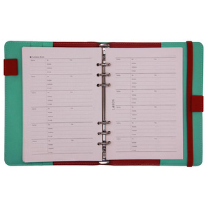 LABON 6 Vòng Kinh Doanh Chất Kết Dính Loose-Leaf A5 A6 In Ấn Kế Hoạch Chương Trình Nghị Sự Da Máy Tính Xách Tay Organizer - Product Image 1