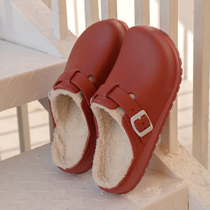 Sandal Wanita Platform <span class=keywords><strong>EVA</strong></span> Hangat Mode Sandal Taman Sandal Selop Mules Sepatu Berjajar Bulu Bakiak untuk Wanita - Product Image 5