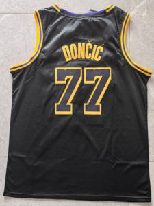 Maglie da Basket Americane Cucite all'Ingrosso Nuova Stagione N. 5 James Jr N. 24 Bryant N. 77 Doncic N. 23 James dei <span class=keywords><strong>Los</strong></span> <span class=keywords><strong>Angeles</strong></span> <span class=keywords><strong>Lakers</strong></span> - Product Image 6