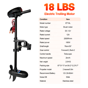 18LBS 12V 2 KM/H <span class=keywords><strong>Moteur</strong></span> Hors-Bord pour Kayak Canoë <span class=keywords><strong>Moteur</strong></span> Électrique Léger pour Bateau - Product Image 3
