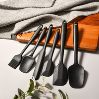 Ensemble de spatules à pâtisserie en silicone multi-tailles, sans BPA, design intégré, grattoir pour pot, pinceau à huile pour la cuisine, la pâtisserie et la décoration de gâteaux