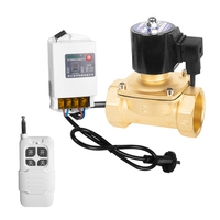 Électrovanne en laiton AC220V DN50 électrovanne de télécommande extérieure normalement fermée vanne d'eau de contrôle sans fil intelligente