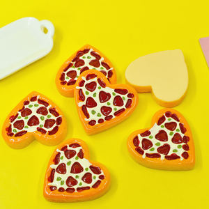 Cabujones de resina de simulación de pizza deliciosa para juguetes de comida en miniatura, accesorios de manualidades DIY para scrapbooking - Product Image 2
