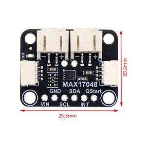 โมดูลมาตรวัดน้ำมันเชื้อเพลิง MAX17048 | หน้าจอมิเตอร์วัดพลังงานแบตเตอรี่อินเตอร์เฟซ I2C | สำหรับระดับแบตเตอรี่ลิเธียม | เข้ากันได้กับ <span class=keywords><strong>Arduino</strong></span> - Product Image 4