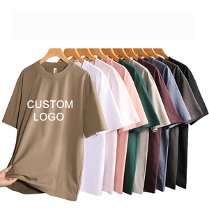Wholesale Custom Logo Solid Color Plain T Shirt Cotton Sorona Blend O-Neck Cool Breathable <b>Tshirt</b> DTF Printing T-shirts for Men - Product Image 1