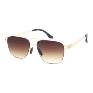 Gafas de Sol Retro Unisex de Moda, Gafas de Sol de Piloto de Metal de Acero Inoxidable para Conducir al Aire Libre - Product Image 2