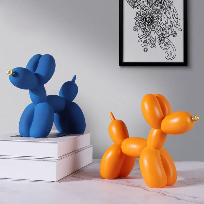 Collection Home Decor Animal Figurines Desktop Decoration Handmade Resin modern home decor Ballon Dog Sculpture