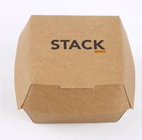 Boîtes à emporter en carton personnalisées pour la restauration rapide, boîtes à snacks pour hamburgers et frites, grande boîte à burger avec logo