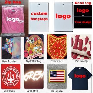 T-shirt en coton de haute qualité avec logo personnalisé pour hommes, t-shirt vierge épais surdimensionné vintage délavé à l'acide style hip-hop streetwear pour hommes - Product Image 6