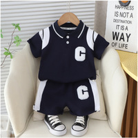 Nouvel ensemble de vêtements d'été pour enfants LY 2026 – Ensemble 2 pièces en coton à manches courtes pour bébés