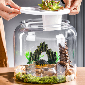 Environmental Friendly Desktop Transparent Aquarium Box PET Plastic Betta Fish <strong>tank</strong> Aquarium <strong>for</strong> <strong>Turtle</strong> - Product Image 4