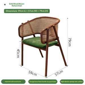 Ensemble de mobilier commercial pour restaurant, table et chaises de café modernes en bois massif pour projet d'hôtel et d'auberge - Product Image 6