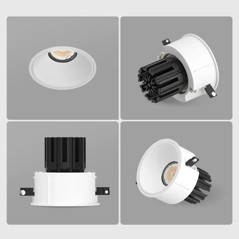 XRZLux Anti-glare ETL LED Downlight 97Ra White Aluminum Ceiling Spotlight 15W IP44 Rating Kitchen Bathroom Recessed Lighting