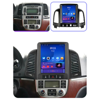 Autoradio Android avec écran tactile vertical de 9,7 pouces pour Hyundai Santa Fe 2006-2012, Wifi, BT, GPS, navigation, CarPlay, style Tesla