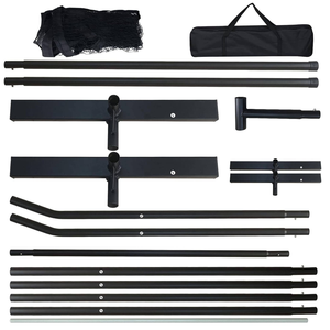 Support de raquettes de tennis portable, pliable, réglable en hauteur, pour intérieur et extérieur, avec filet standard et options multi-tailles - Product Image 2