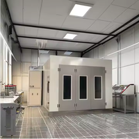 Cabine de pulvérisation de luxe Salle de peinture pour voiture Chauffage électrique/diesel Cabine de peinture pour voiture Cabine de pulvérisation et de cuisson pour carrosserie