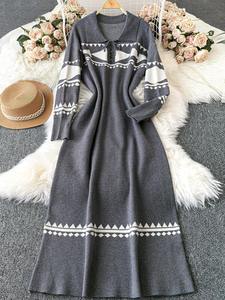 Ensemble deux pièces style doux pour les femmes automne et hiver Nouvel article Cardigan tricoté <span class=keywords><strong>mi</strong></span>-long, <span class=keywords><strong>pull</strong></span>, veste, <span class=keywords><strong>robe</strong></span> camisole - Product Image 1