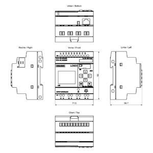 Logo! Mô-đun logic 24ce 6ed1052-1cc08-0ba2 với màn hình hiển thị 100% mới và nguyên bản - Product Image 3