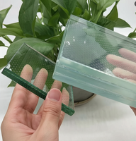 Verre feuilleté de sécurité 12+12+12 mm, fabriqué en Chine, gravé à l'acide, antidérapant, verre trempé feuilleté pour escaliers et sols