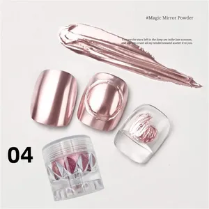 1/8pcs High Diamond Bottle <b>Magic</b> Mirror Powder Silver Rose Gold Bright Friction Coating Nail Powder Nail Art Creation K2Y - Product Image 5