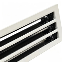 Diffuseur linéaire à fentes en aluminium sur mesure pour ventilation de plafond et climatisation