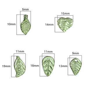 Craftdady <span class=keywords><strong>feuille</strong></span> perle breloques feuilles <span class=keywords><strong>d</strong></span>'érable transparentes pendentifs suspendus ornement mignon breloques boucle <span class=keywords><strong>d</strong></span>'oreille breloques pour colliers - Product Image 2