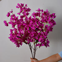 Nouveau style de bouquet réaliste en soie artificielle de bougainvillier à tige longue, idéal pour centre de table et décorations de couronnes