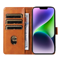 Casing HP Lipat Kulit PU untuk iPhone 14 - Penutup Berdiri dengan 3 Slot Kartu, Penutup Magnetik & Cangkang Anti Benturan