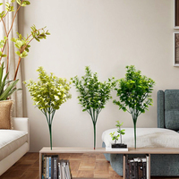 Bouquet d'eucalyptus artificiel en PE, végétation écologique durable pour intérieur, mariage, remise de diplôme, Thanksgiving