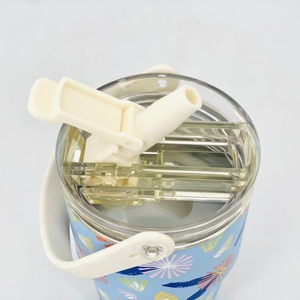 New Design 16oz Travel <strong>Mug</strong> with Flip Top Straw and Leak Proof Dust Proof Features Detachable Silicone Loop for Kids - Product Image 6