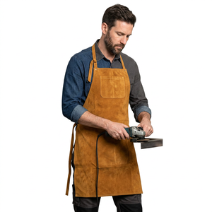 Delantal de cuero con bolsillos, duradero para uso diario en la cocina - Product Image 2