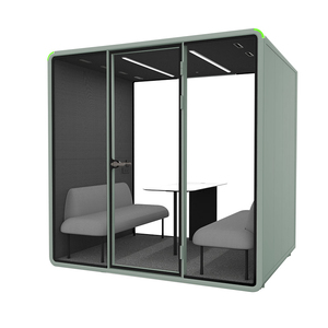 Cabine de bureau acoustique aménagée pour 4 personnes, mobile et insonorisée, pour réunions du personnel et travail concentré - Product Image 3