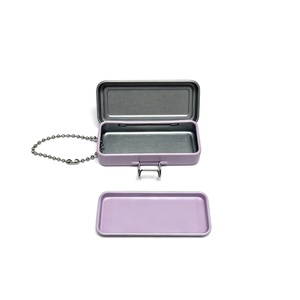 Mini boîte de rangement en métal minimaliste à charnières 56x24x14mm avec couvercle, pour modèles miniatures et petits objets - Product Image 4