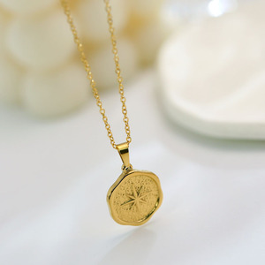 2025ใหม่ดีไซน์ระดับสูงสร้อยคอสแตนเลสจี้ทอง18 K รูปดาวหกเหลี่ยมแปดดว<span class=keywords><strong>ง</strong></span> - Product Image 3