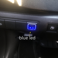 Pengisi daya mobil PD60W soket mobil QC3.0, adaptor pengisi daya Cepat Voltmeter tipe C, tampilan Led USB untuk Toyota (22*22 MM)