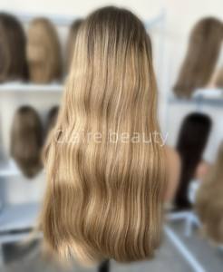 Perruque Juive à Cheveux Humains Vierges Ombré Blond, Dentelle HD à Cuticules Alignées, Perruque Juive à Top en Dentelle Casher pour Femmes - Product Image 6
